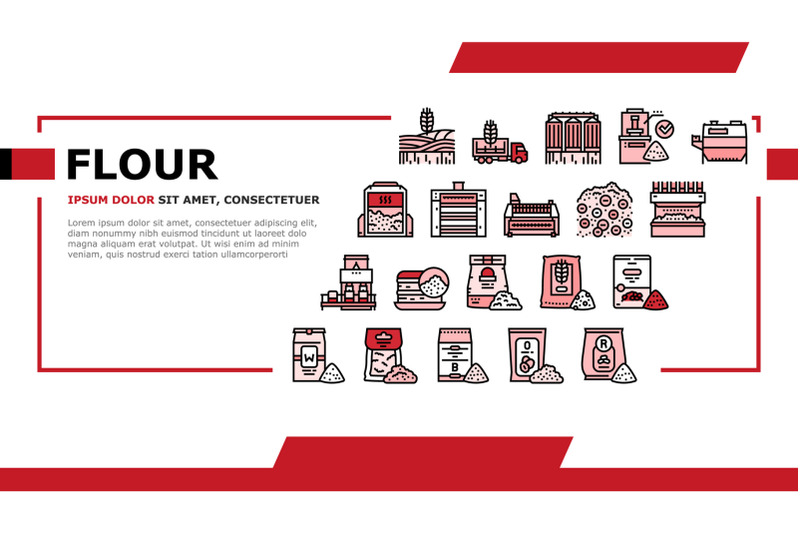 flour-factory-industry-production-landing-header-vector