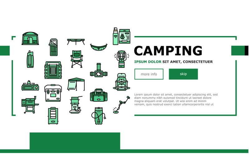 camping-equipment-and-accessories-landing-header-vector