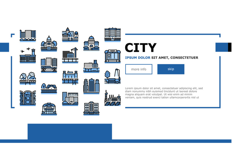 city-construction-and-landscape-landing-header-vector