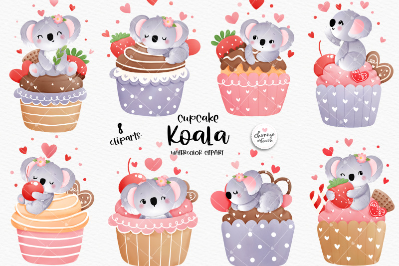 cupcake-koala-clipart-koala-birthday-clipart