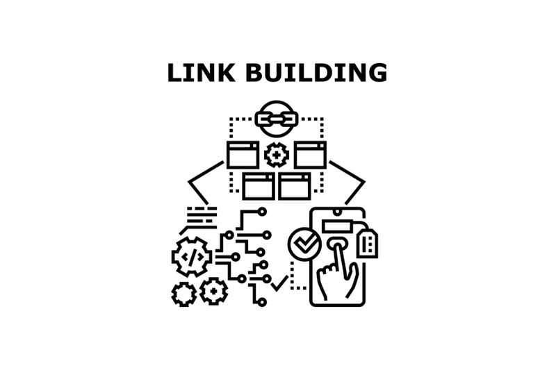 link-building-icon-vector-illustration