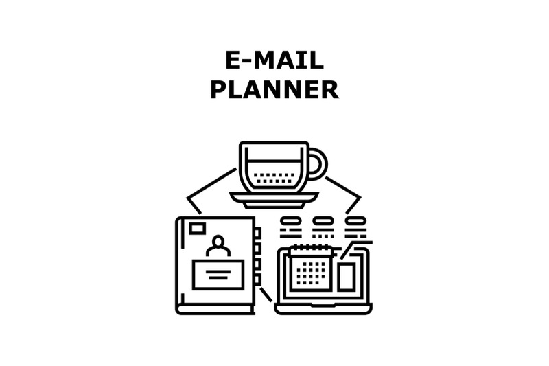 e-mail-planner-icon-vector-illustration