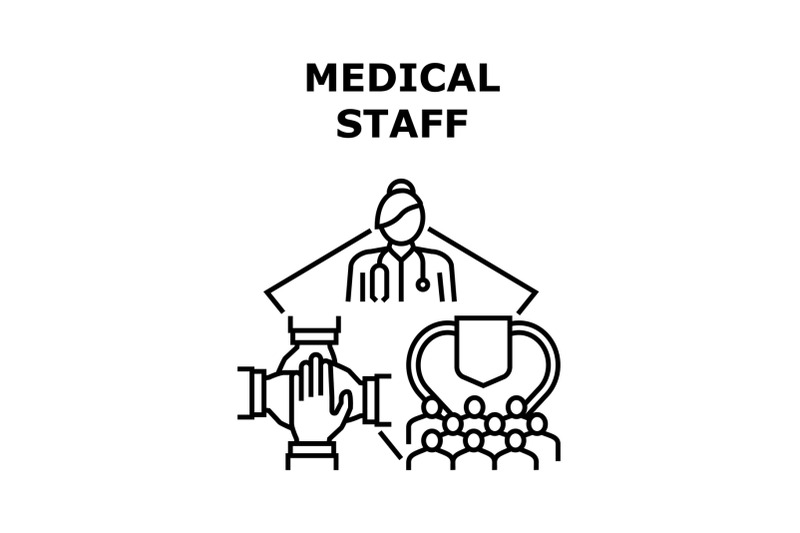 medical-staff-vector-concept-black-illustration
