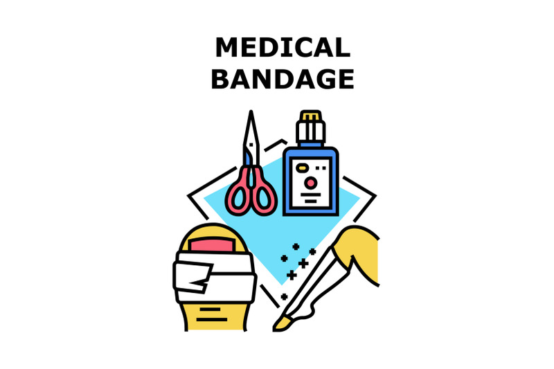 medical-bandage-vector-concept-color-illustration