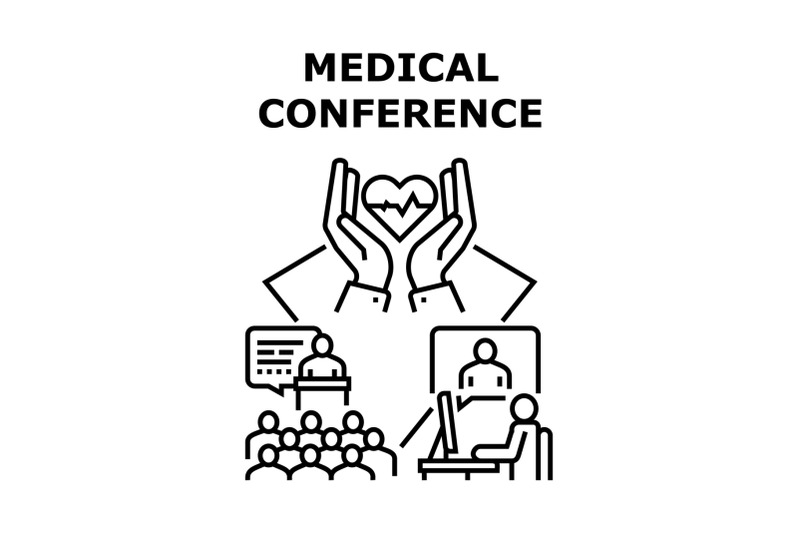 medical-conference-concept-black-illustration