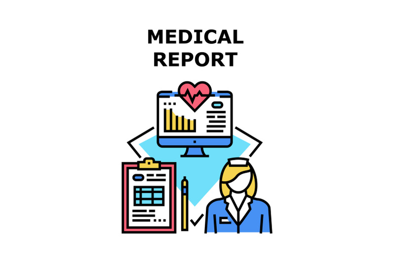 medical-report-vector-concept-color-illustration