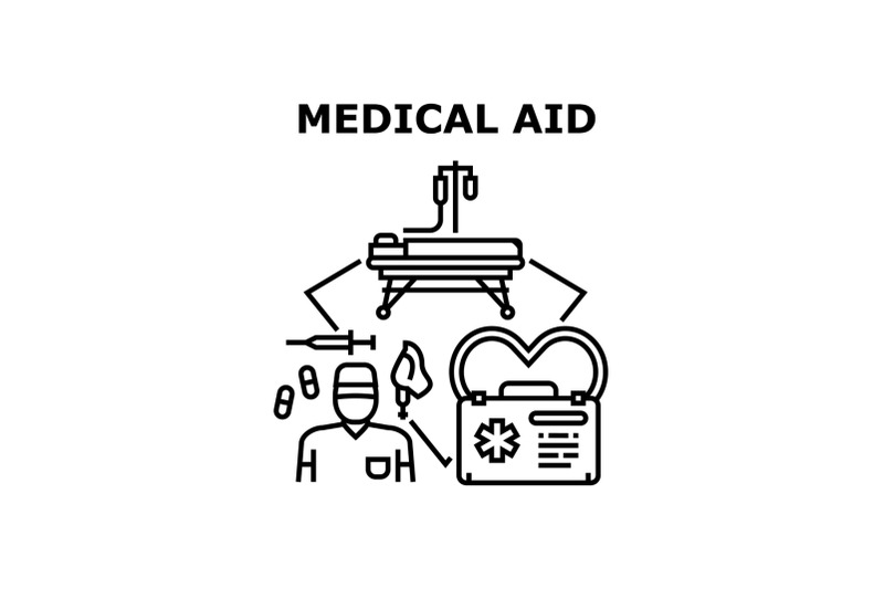 medical-aid-vector-concept-black-illustration