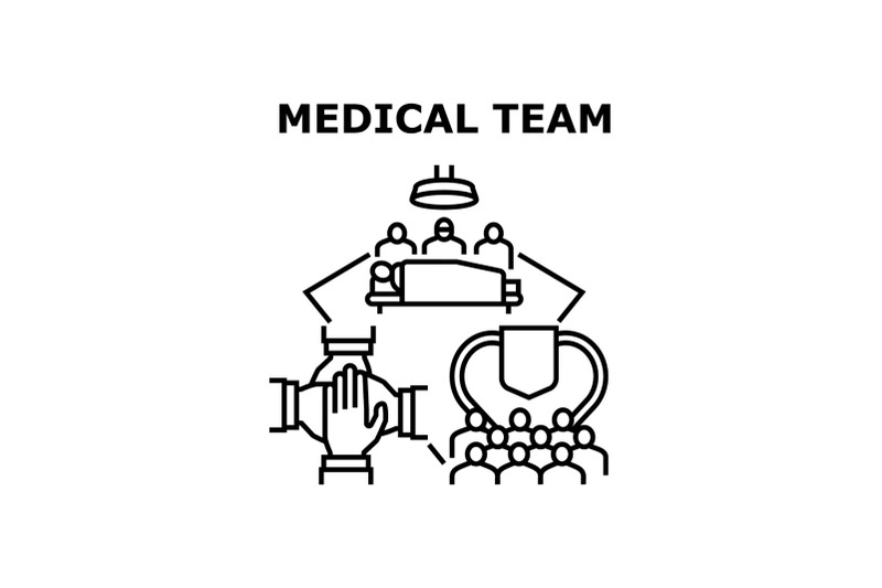 medical-team-vector-concept-black-illustration