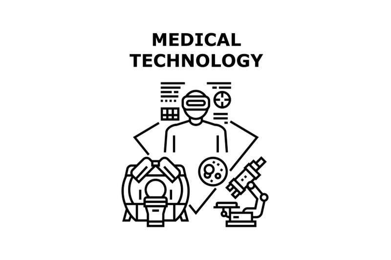 medical-technology-concept-black-illustration