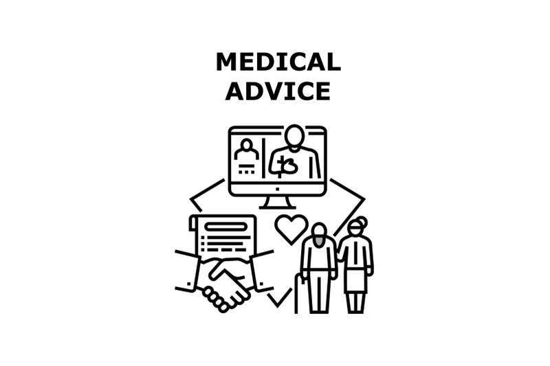 medical-advice-vector-concept-black-illustration