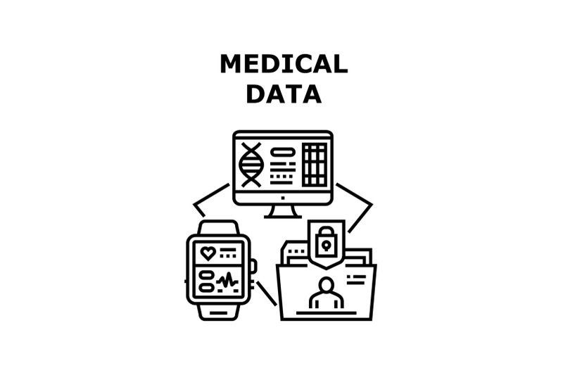 medical-data-vector-concept-black-illustration