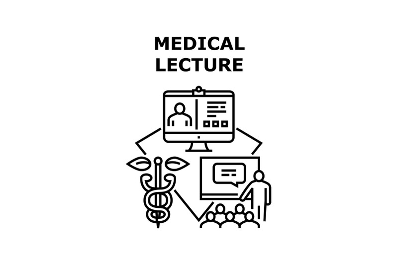 medical-lecture-vector-concept-black-illustration