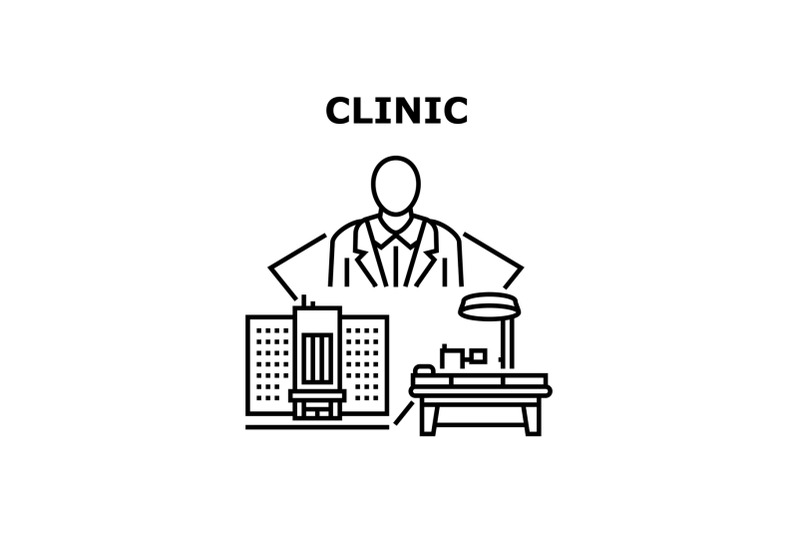 clinic-service-vector-concept-black-illustration