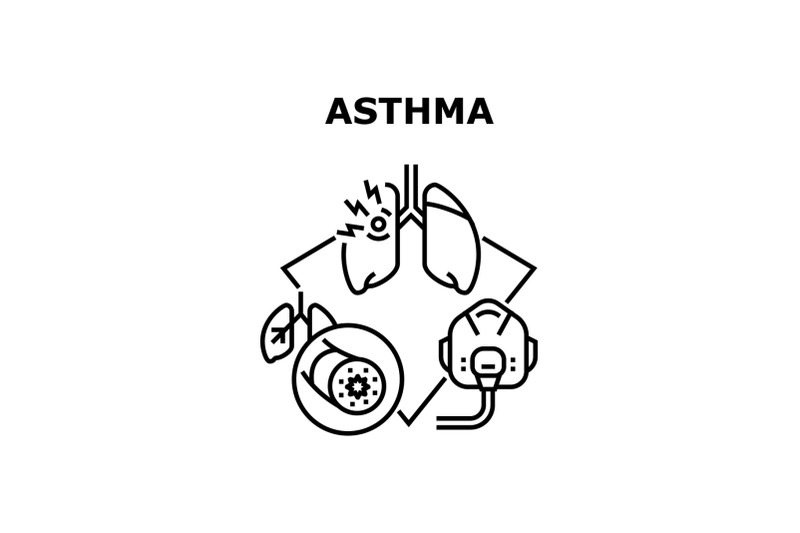 astma-icon-vector-illustration