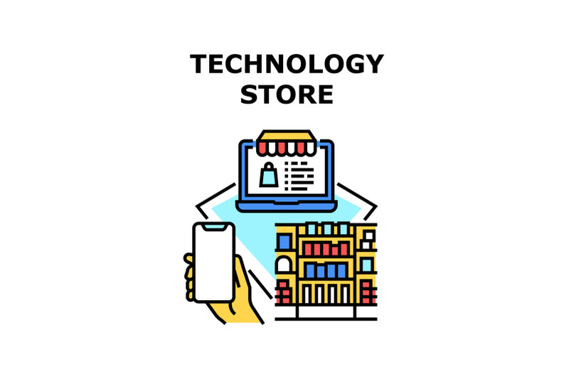 technology-store-icon-vector-illustration