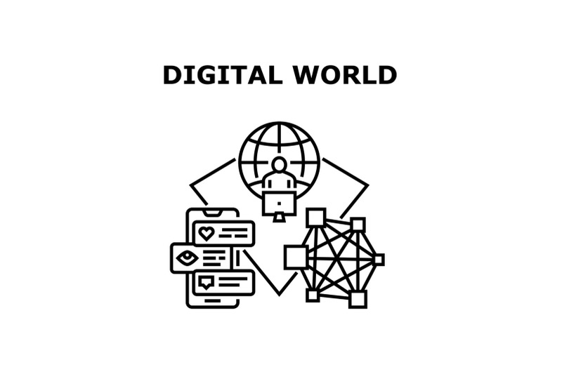digital-world-icon-vector-illustration