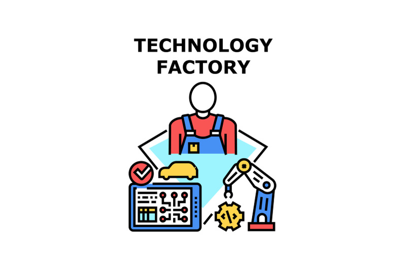 technology-factory-icon-vector-illustration