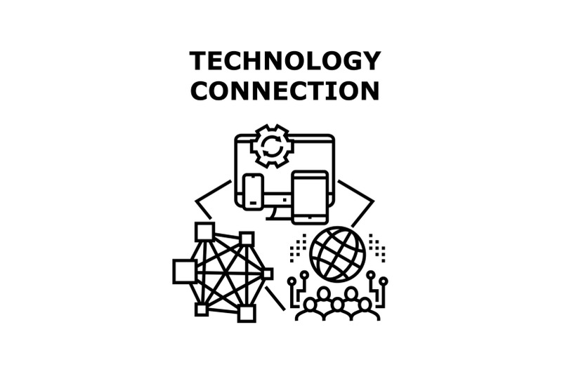 technology-connection-icon-vector-illustration