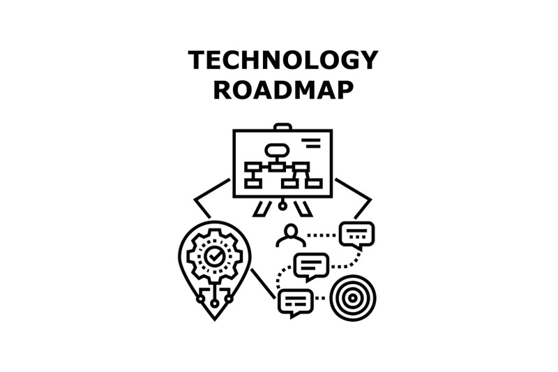 technology-roadmap-icon-vector-illustration