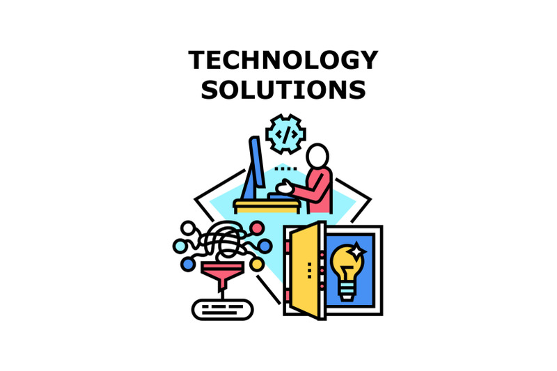 technology-solutions-icon-vector-illustration