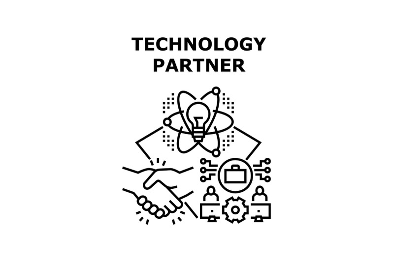 technology-partners-icon-vector-illustration