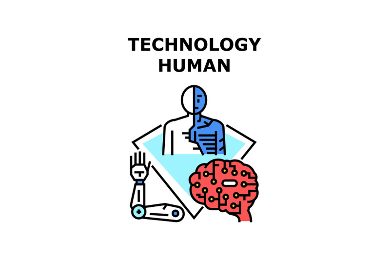 technology-human-icon-vector-illustration