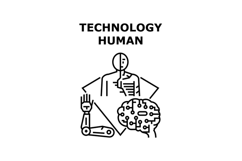 technology-human-icon-vector-illustration