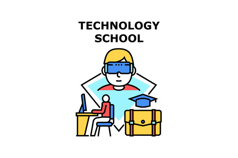 technology-school-icon-vector-illustration