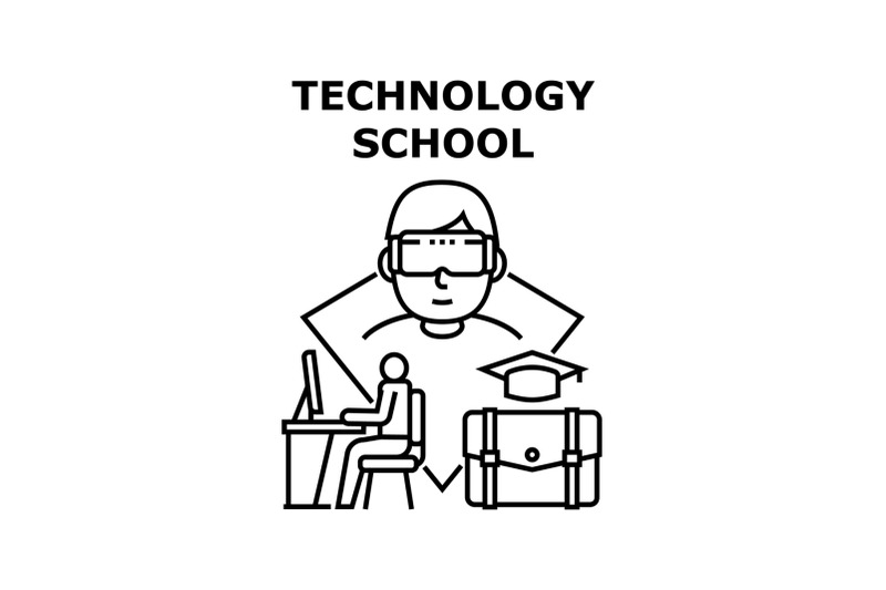 technology-school-icon-vector-illustration