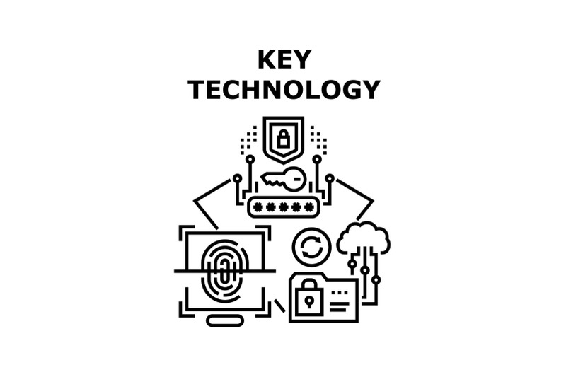 key-technology-icon-vector-illustration