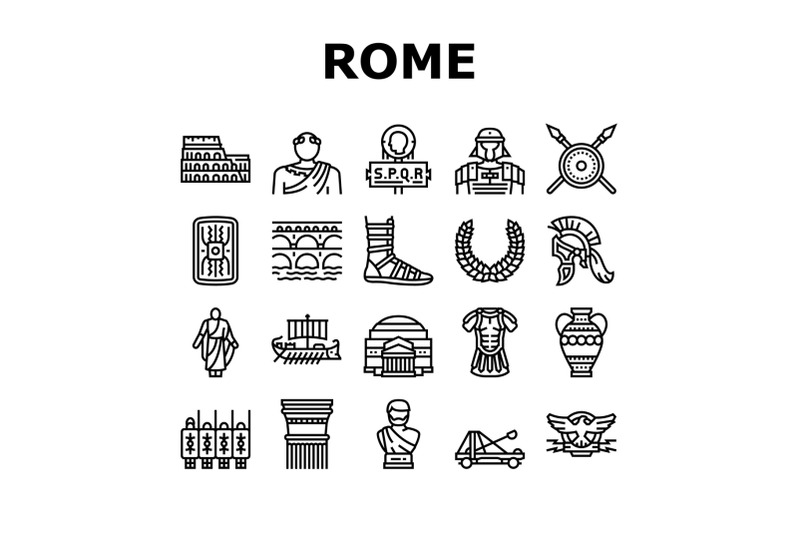 ancient-rome-antique-history-icons-set-vector