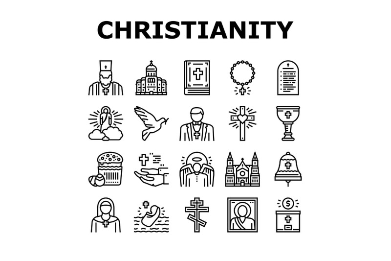 christianity-religion-church-icons-set-vector