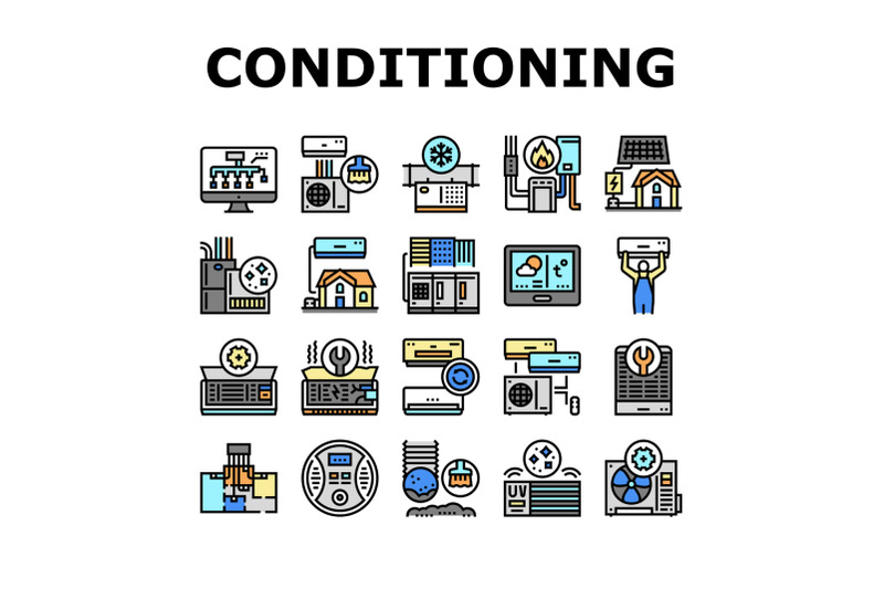 conditioning-system-electronics-icons-set-vector