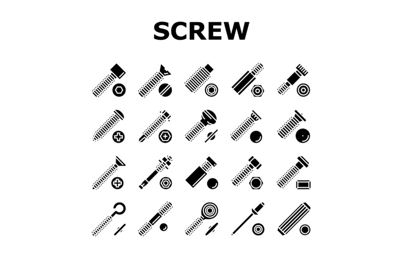 screw-and-bolt-building-accessory-icons-set-vector