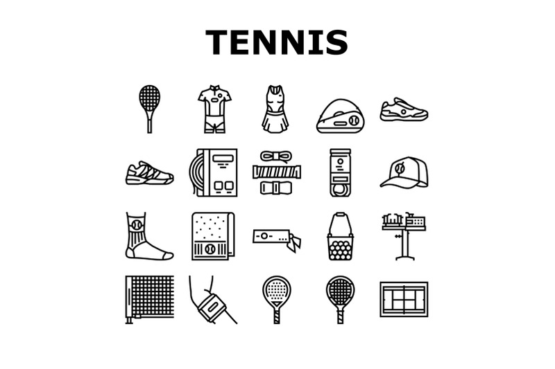 tennis-sport-game-competition-icons-set-vector