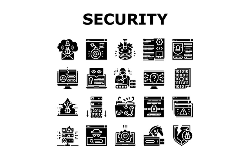 cyber-security-system-technology-icons-set-vector