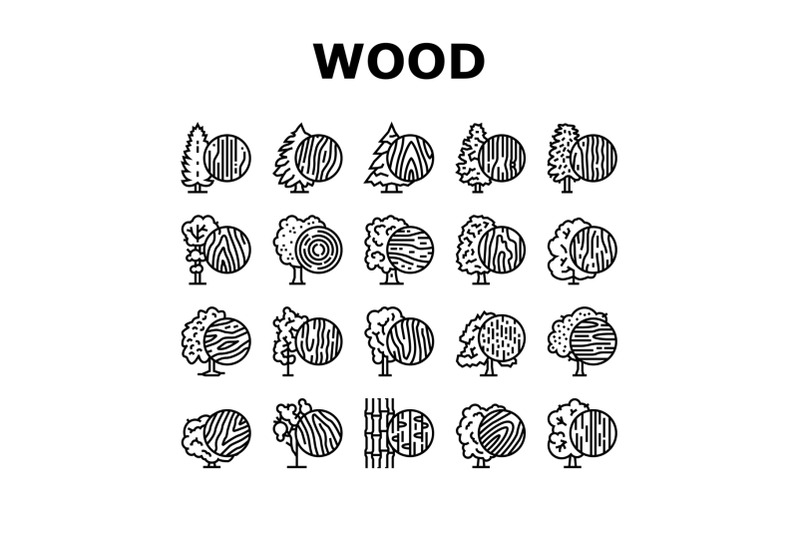 wood-land-growth-natural-tree-icons-set-vector