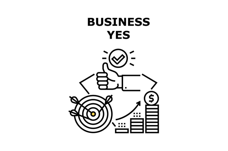 business-yes-vector-concept-black-illustration