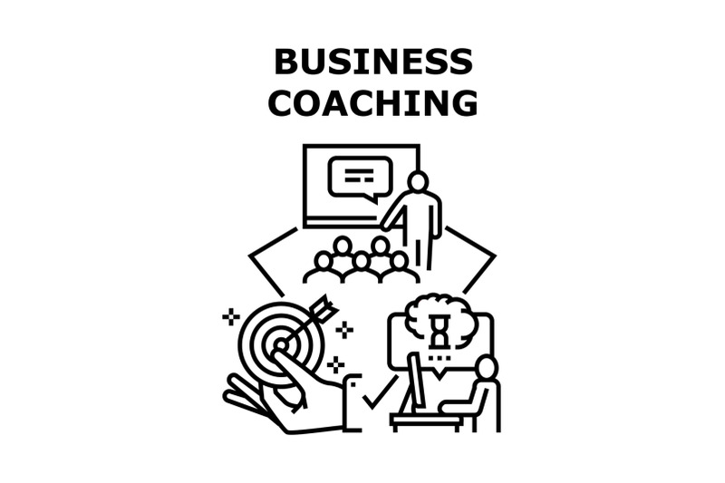 business-coaching-event-concept-black-illustration