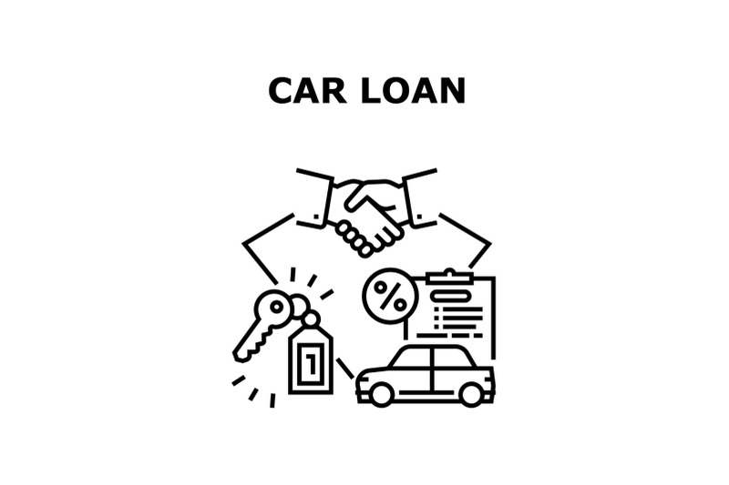 car-loan-agreement-concept-black-illustration