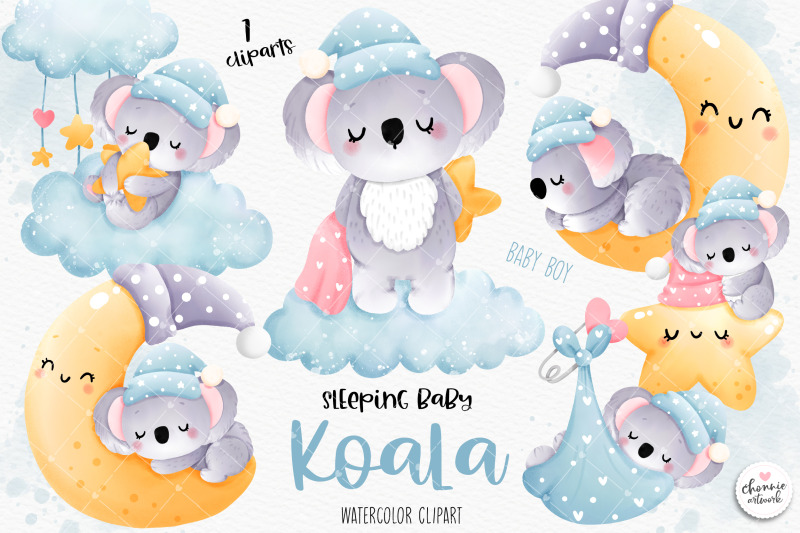 sleeping-baby-koala-clipart-baby-boy-clipart