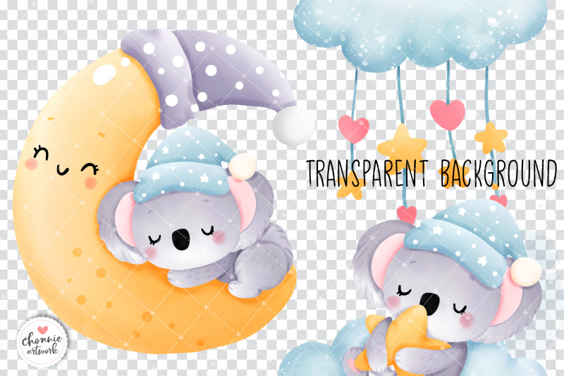 sleeping-baby-koala-clipart-baby-boy-clipart