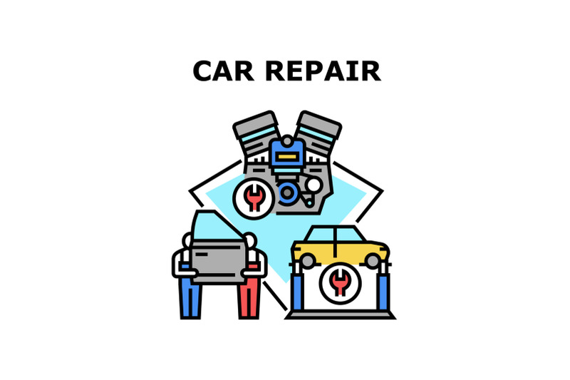 car-repair-service-concept-color-illustration