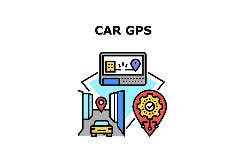 car-gps-device-vector-concept-color-illustration