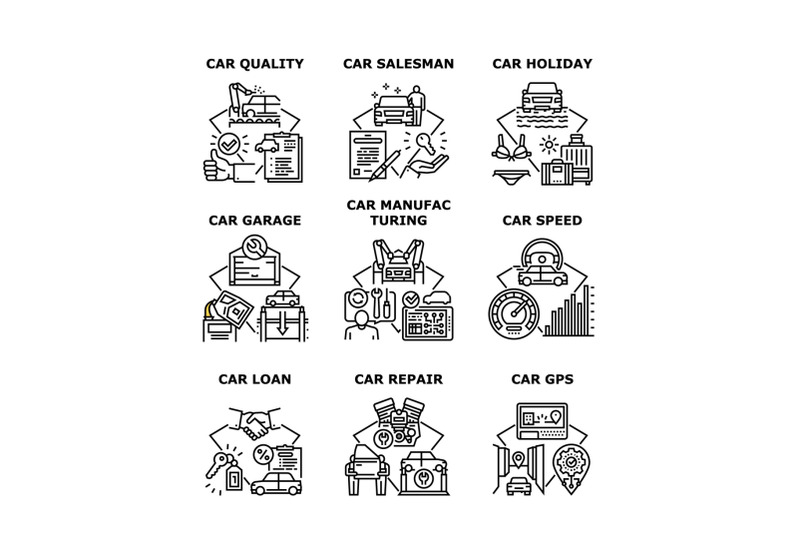 car-manufacturing-set-icons-vector-illustrations