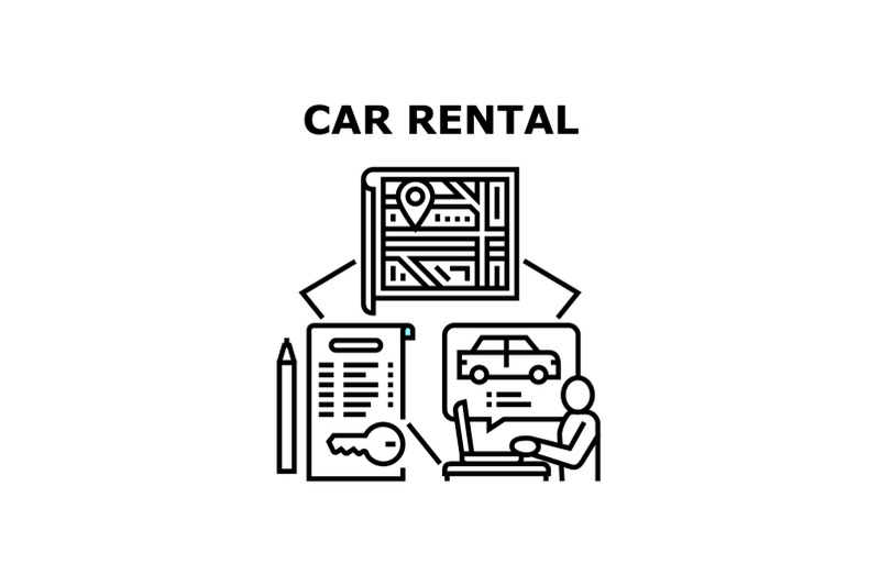 car-rental-business-concept-black-illustration