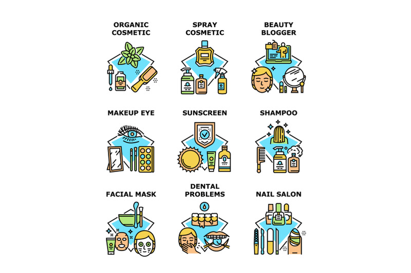 cosmetic-makeup-set-icons-vector-illustrations
