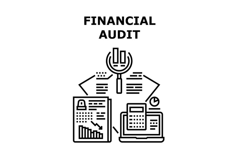 financial-audit-vector-concept-black-illustration