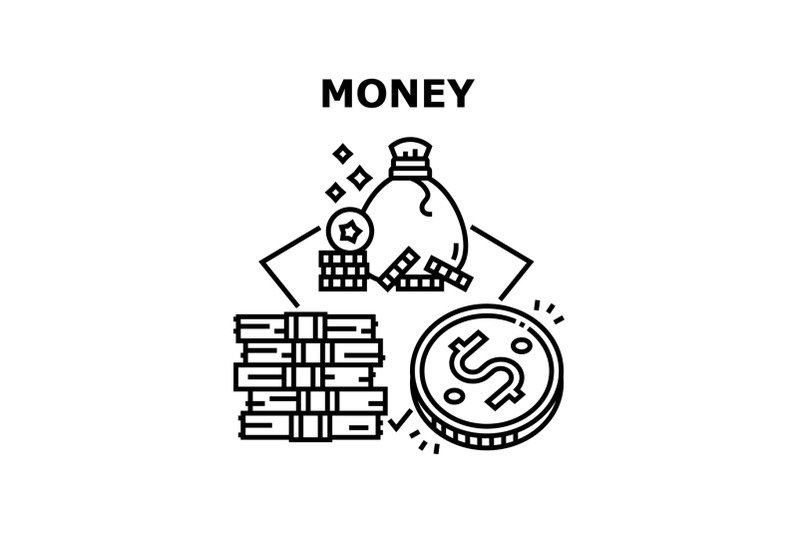 money-finance-vector-concept-black-illustration