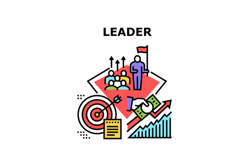 financial-leader-vector-concept-color-illustration